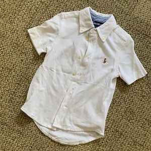 Polo Ralph Lauren White Button Down Polo. Toddler Boy. Size 2T.